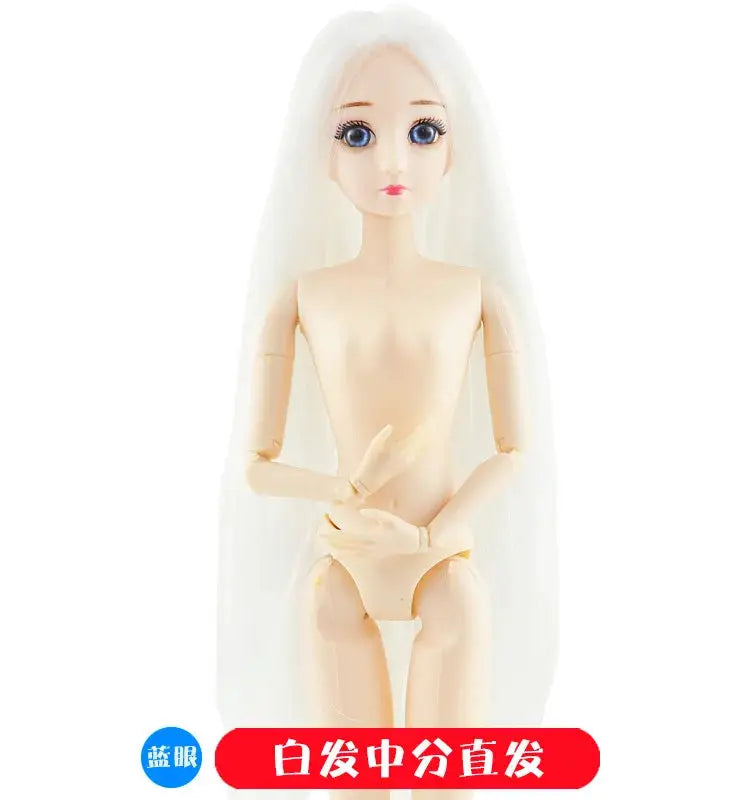 30cm Fashion Doll 1 By 6 BJD with 3D Eyes Long Wig Makeup Princess Baby Doll for Girls DIY Toy