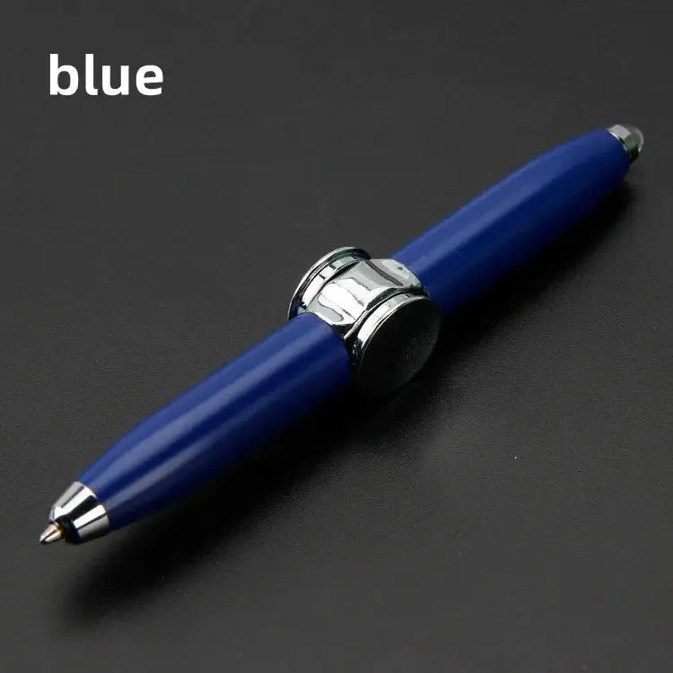 Multifunctional Decompression Finger Rotate Luminous Gyro Pen LED Light Ballpoint Fidget Spinner Gift