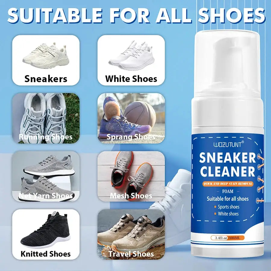 Simples Market Sneaker Cleaner 100ml white foam bottle for all shoes.