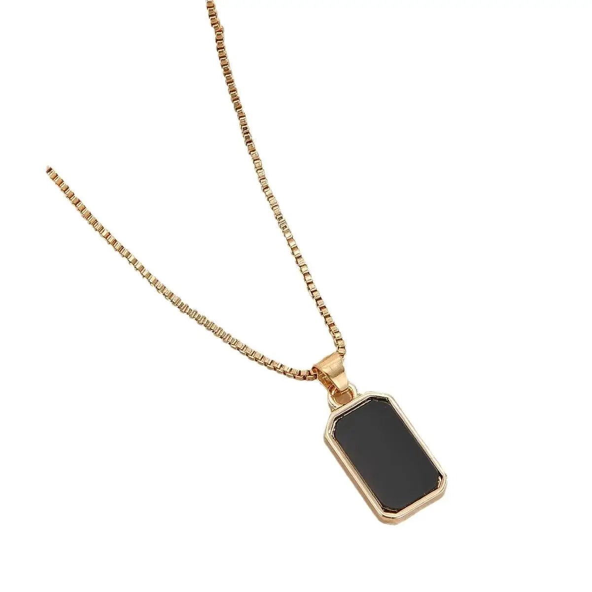 Sunflower Smile Face Rectangular Pendant Necklace For Women Zinc Alloy Fashion Jewelry - Simples Market