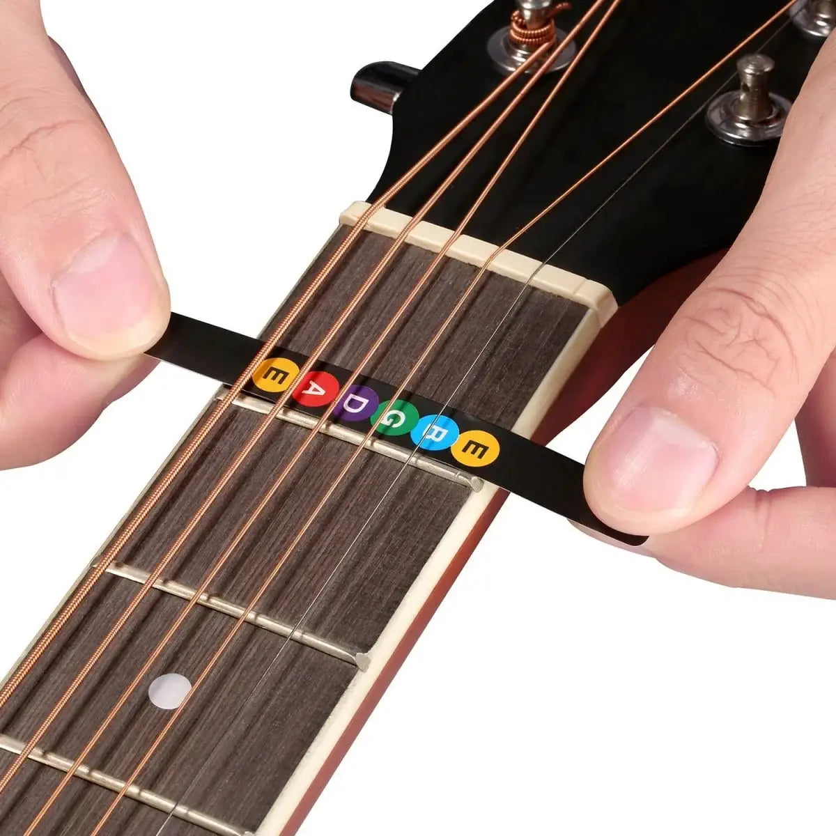Miwayer Fretboard Note Map Labels for Six String Guitar Transparent and Black Stickers for Beginners