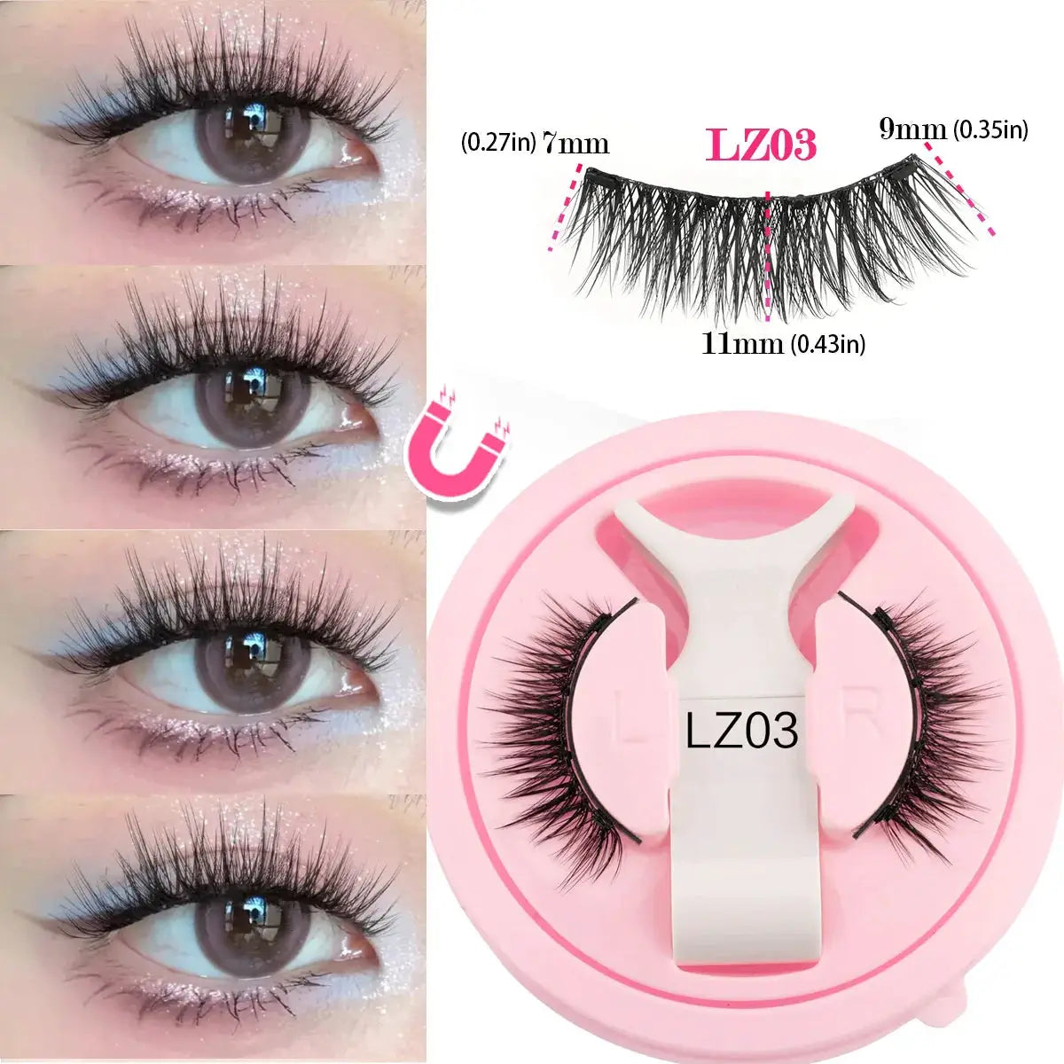 YSDO 1 Pair Glue Free Magnetic Eyelashes Natural 3D Mink Reusable Sensitive Eye Friendly Kit 2025