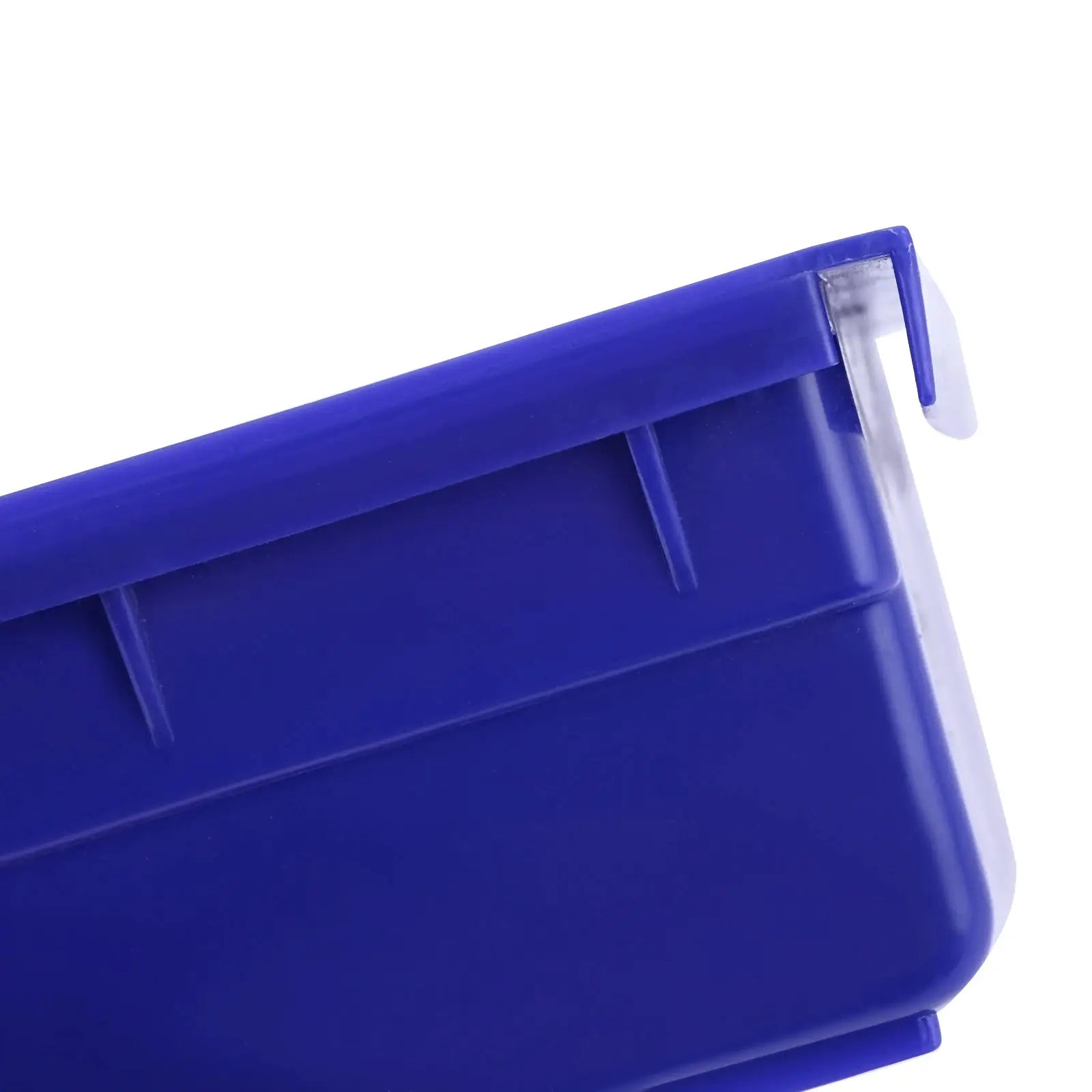 Simples Market blue ABS stackable storage bin with pegboard hook, plastic organizer box