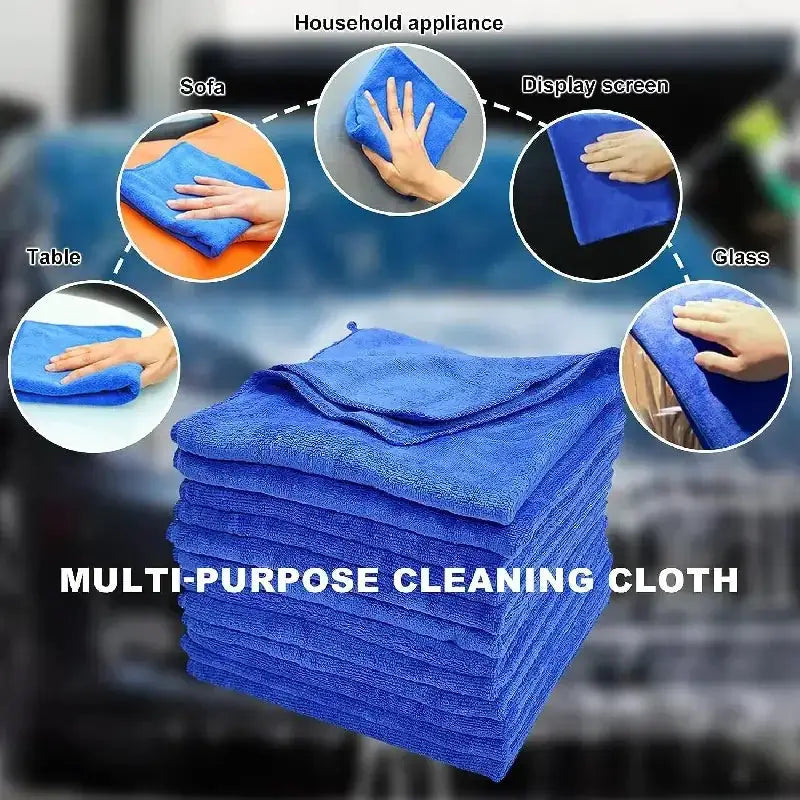 ProDetail Microfiber Towels 10 Pack Ultra Soft Absorbent Cloths For Car Wash Drying And Streak Free Shine