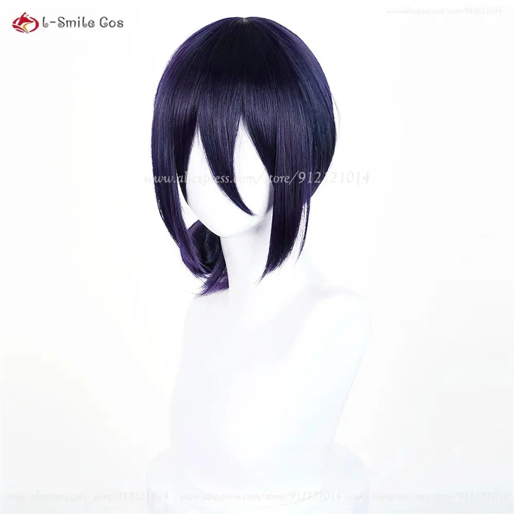 Cosplay wig, 45cm purple heat-resistant synthetic hair from 6-Smile Cos