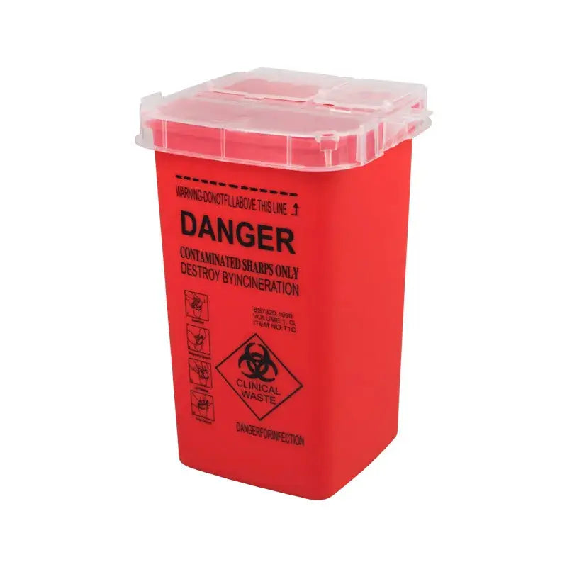 InkGuard Tattoo Sharps Container Large Capacity 1 Liter Safe Disposal For Needle Waste Box