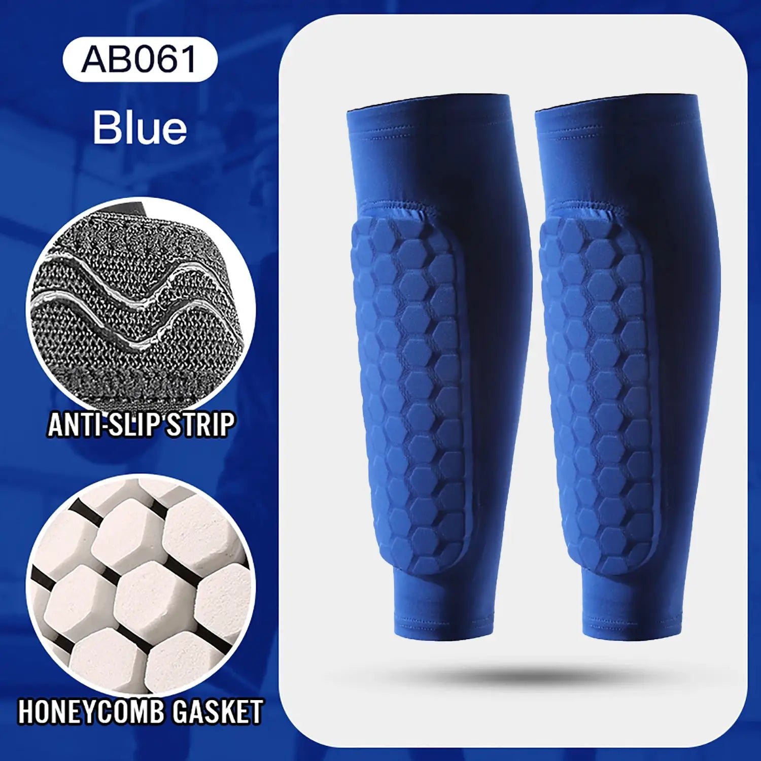 1Pcs Football Shin Guard Socks Sleeves With Foam Padding Calf Compression Sleeve Honeycomb Pads For Soccer Equipment