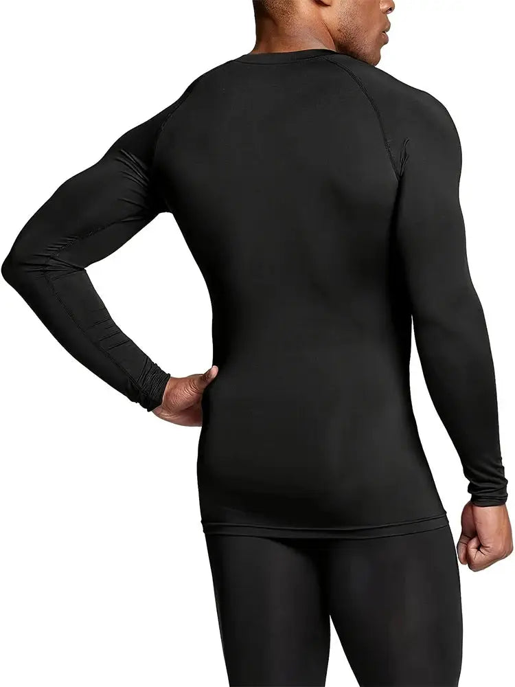Compression Shirt Men's Rashguard by Simples Market, black long-sleeve athletic top