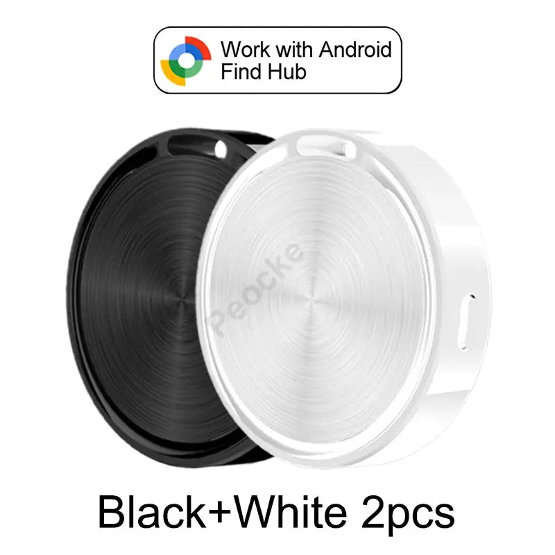 Simples Market Work with Android Find Hub Bluetooth tracker; black and white, 2pcs