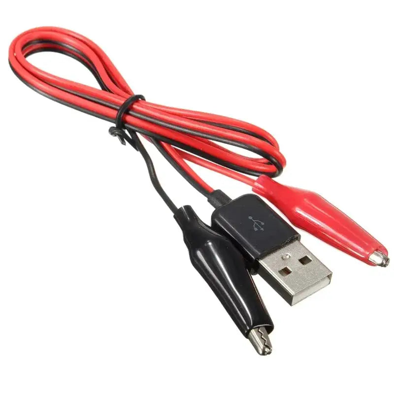 Metal Alligator Clip Test Clamp USB Adapter For Multimeters Crocodile Clip Probes For Car And Home Electronics