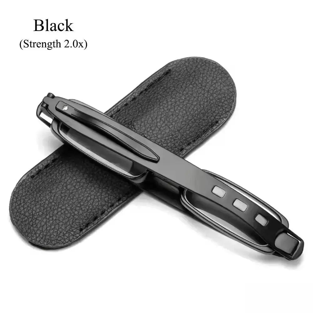Elegant Reading Glasses Metal Frame Ultra Thin Design Lightweight Portable Mini Eyewear For Men And Women With Case