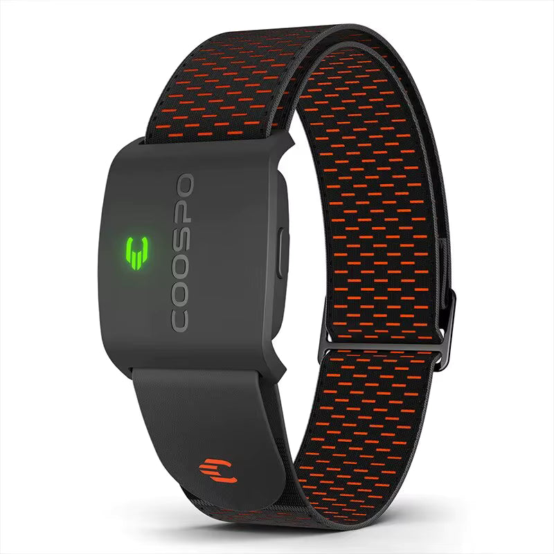 COOSPO HW9 Armband Heart Rate Monitor with HR Zones for Peloton Zwift and Wahoo BLE Five Zero ANT Plus