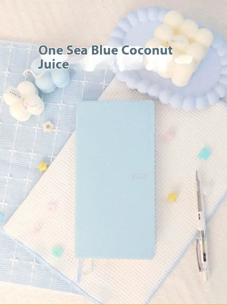 Kinbor 2026 weekly planner pocket notebook in sea blue with pen, 2-piece set
