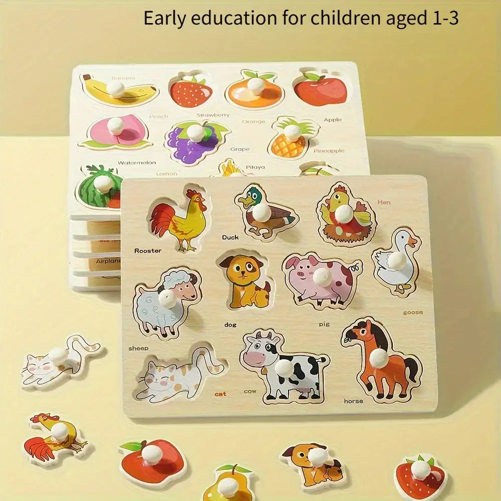 Montessori Geometry Puzzle Board for Beginners Handheld Shape Matching Educational Toy for Early Learning