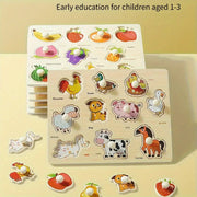 Montessori Geometry Puzzle Board for Beginners Handheld Shape Matching Educational Toy for Early Learning