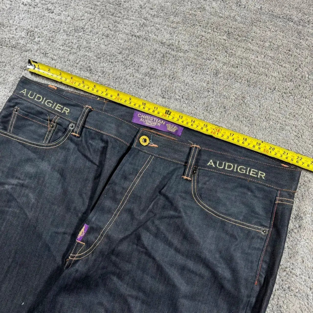 Y2K Baggy Wide Leg Jeans Embroidered Buddha Harajuku High Waist Denim