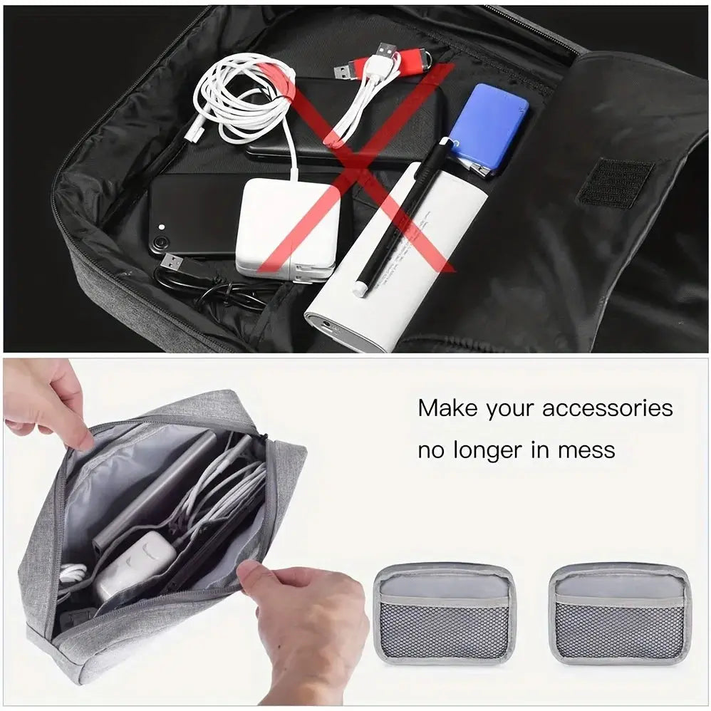 Travel Storage Bag Cables SD Cards Power Banks Small Electronics