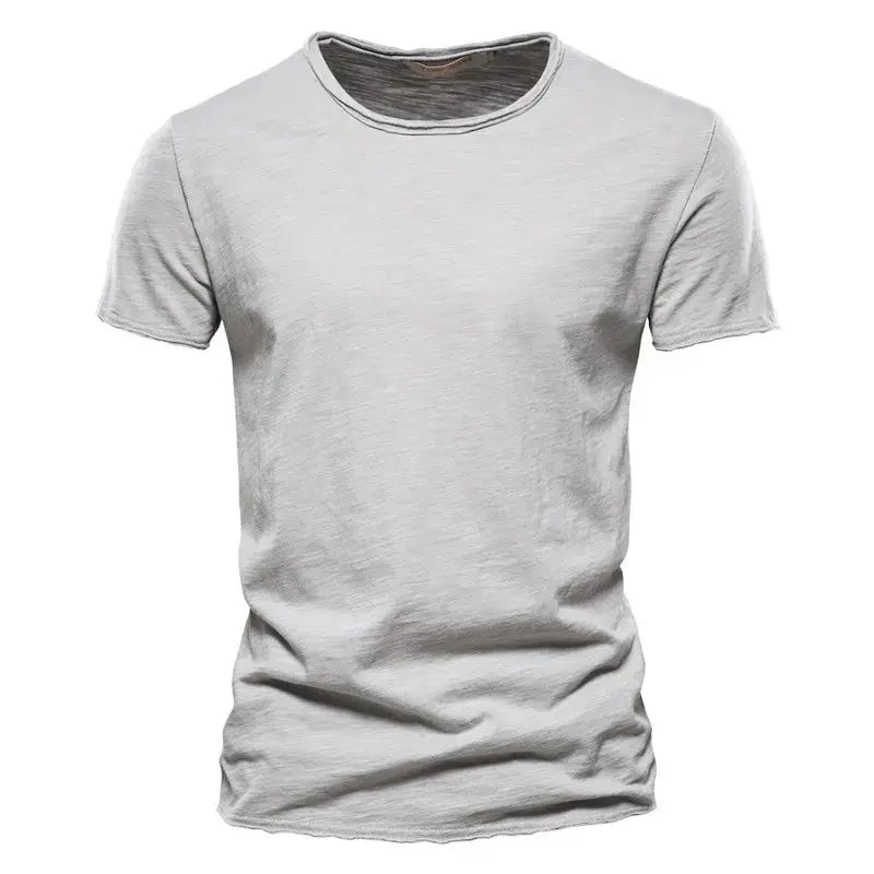 100 Percent Cotton Mens T Shirt Short Sleeve O Neck Solid Casual Tee For Fitness Summer Home Wear