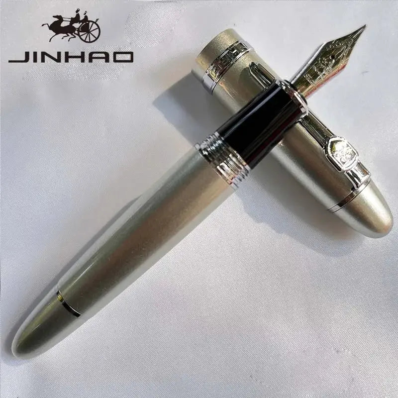 Jinhao 159 fountain pen with silver trim and black grip