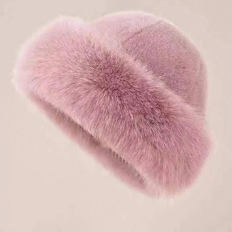 AuroraCo Womens Mongolian Style Furry Hat Korean Inspired Thickened Winter Warmth And Flattering Fit
