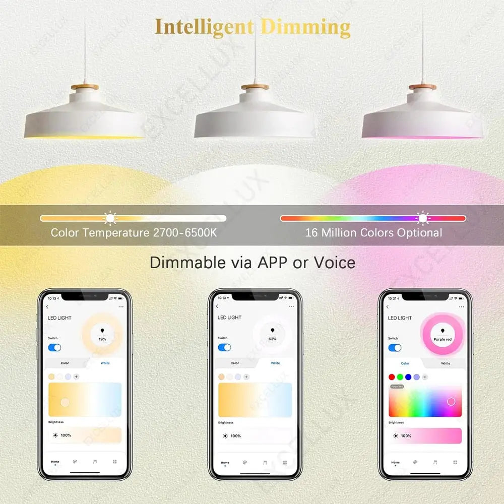 Simples Market 3-pack ZigBee GU10 WiFi Smart LED Bulbs RGB + White, 5W, dimmable, app & voice control