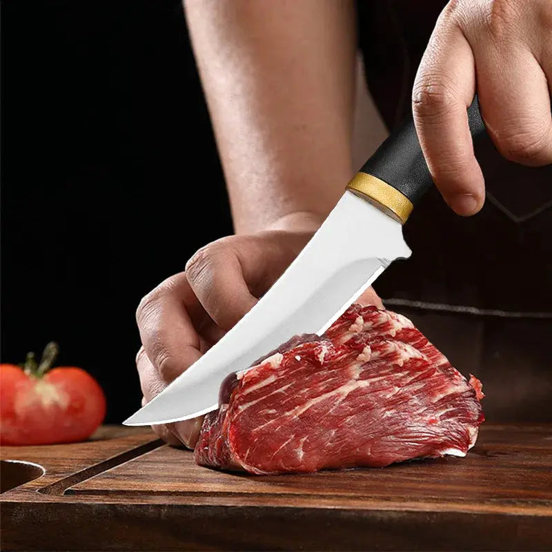 TrailForge All Purpose Kitchen And Outdoor Knife Durable Stainless Steel For Boning Filleting And Camping