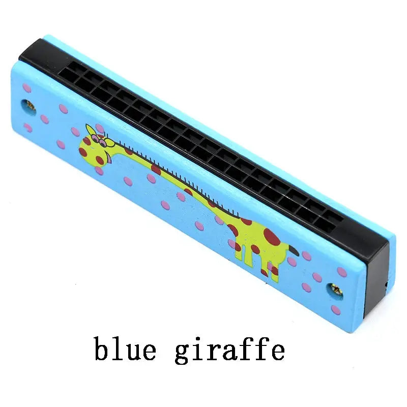 Children Wooden Harmonica Musical Instrument Toy for Early Education Teaching Aid and Puzzle for Kindergarten Beginners