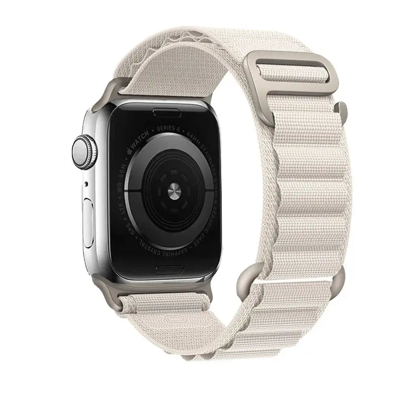 Apple Watch band by Simples Market, beige nylon Alpine strap for 40-49mm models