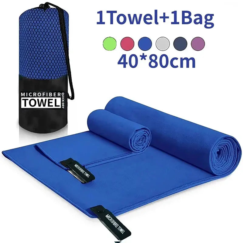 Quick-Drying Microfiber Sports Towel 40x80cm Blue Grey Green Orange for Gym, Swimming, Camping, Running, Beach