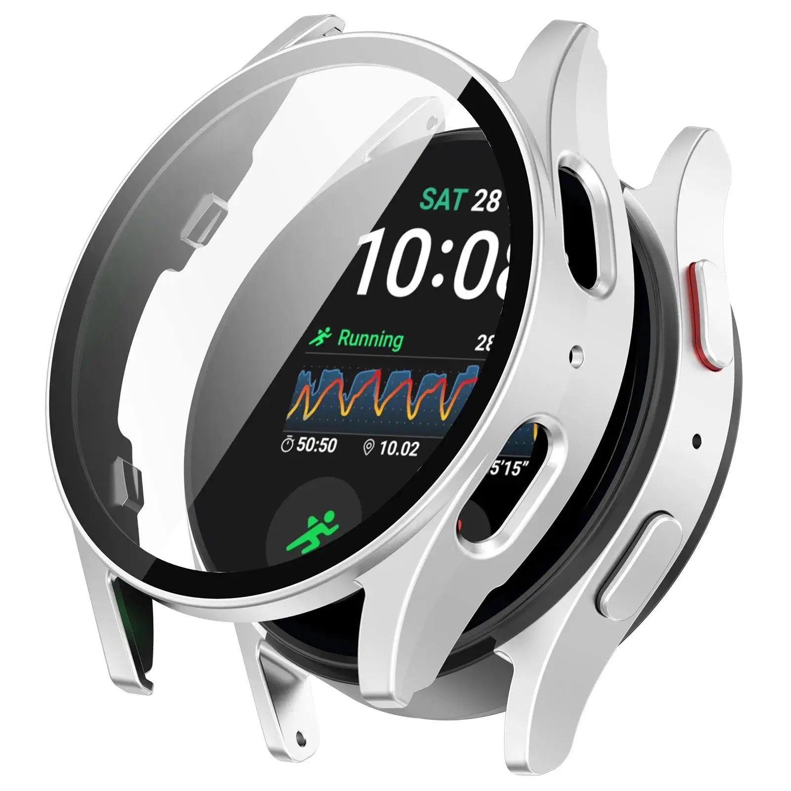 Glass+PC Case for samsung Galaxy watch 7 6 5 4 44mm 40mm Accessories all-around Anti-fall bumper cover watch7 4 Screen protector