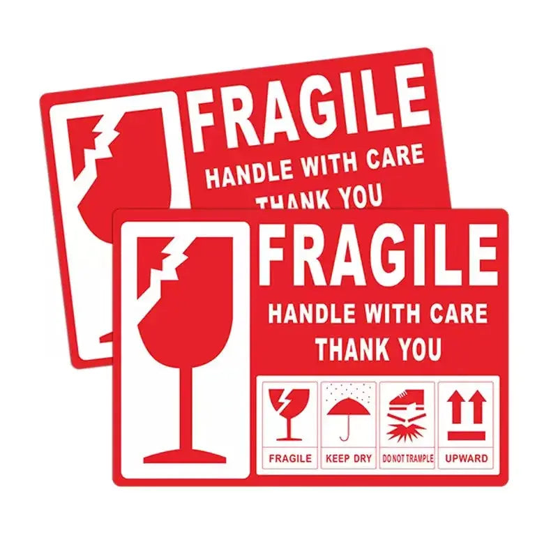 100 Pack Fragile Stickers Please Handle With Care Warning Labels For Shipping And Diy Supplies