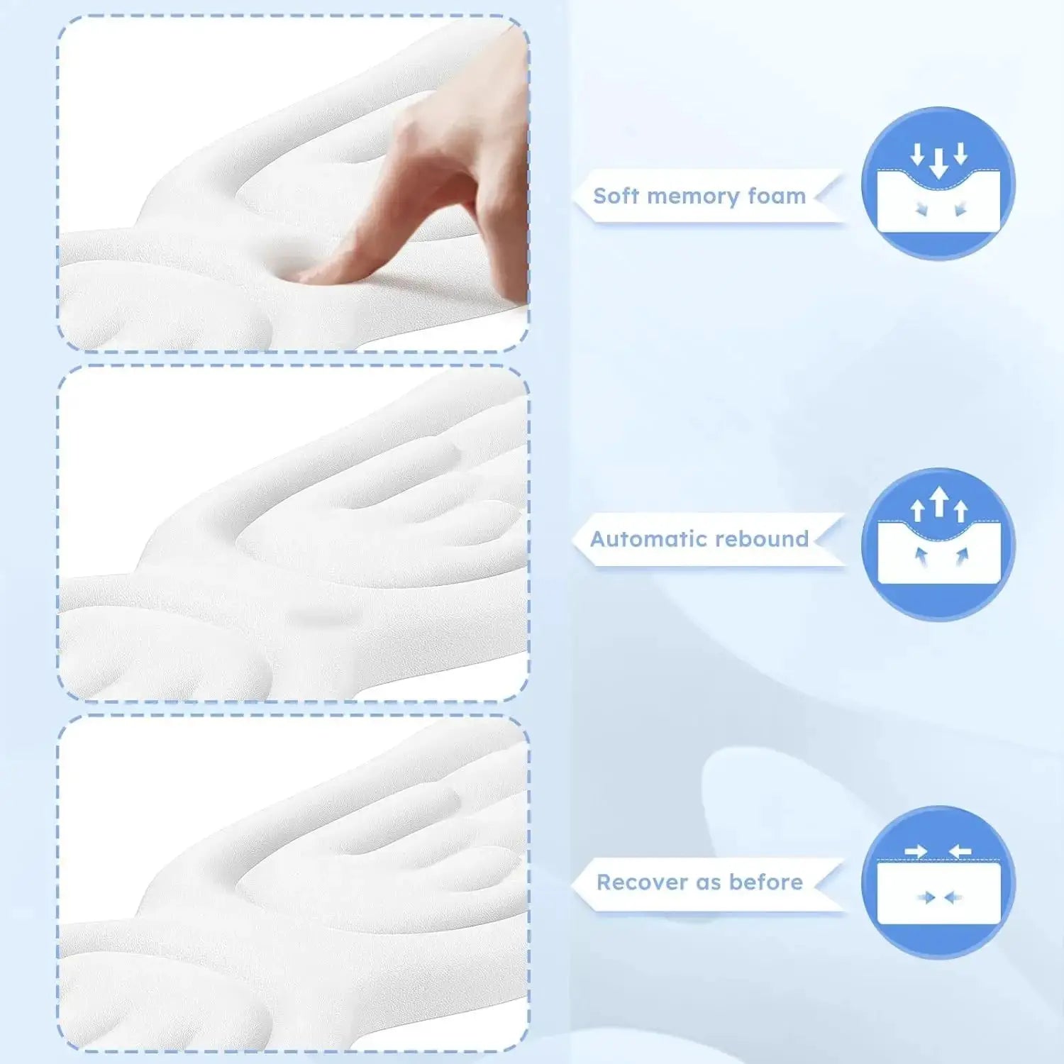 Angel Wing Memory Foam Wrist Rest and Mouse Pad Set for Keyboard and Laptop Ergonomic Non Slip Comfort