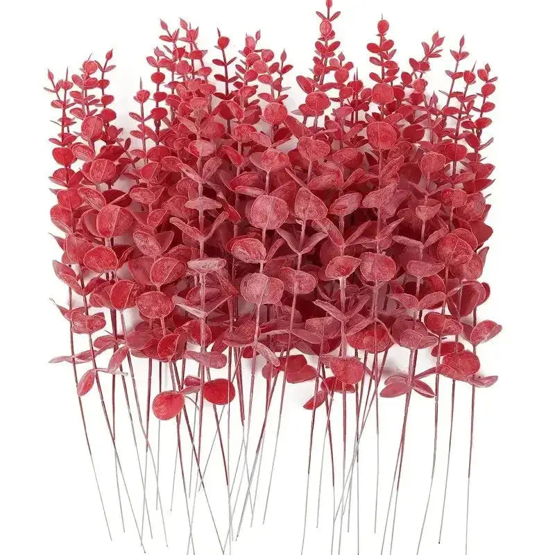 10 Pieces Artificial Eucalyptus Leaves Branches for Home Garden Wedding Decoration Flowers Bouquet Centerpiece