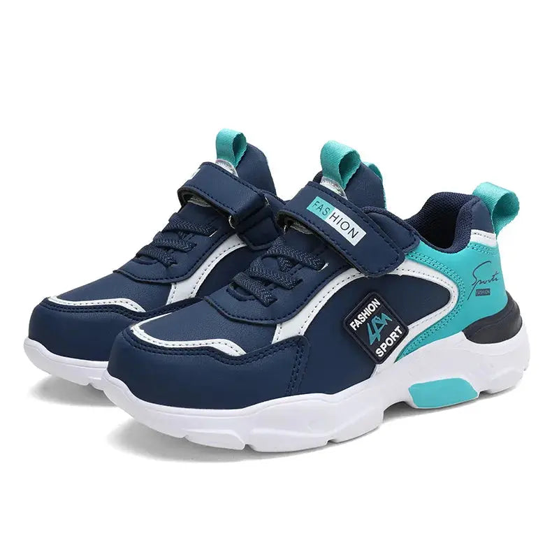 Autumn Winter Boys Sports Shoes Leather Upper Breathable Non Slip Versatile For Elementary School Students Ages 7 To 13