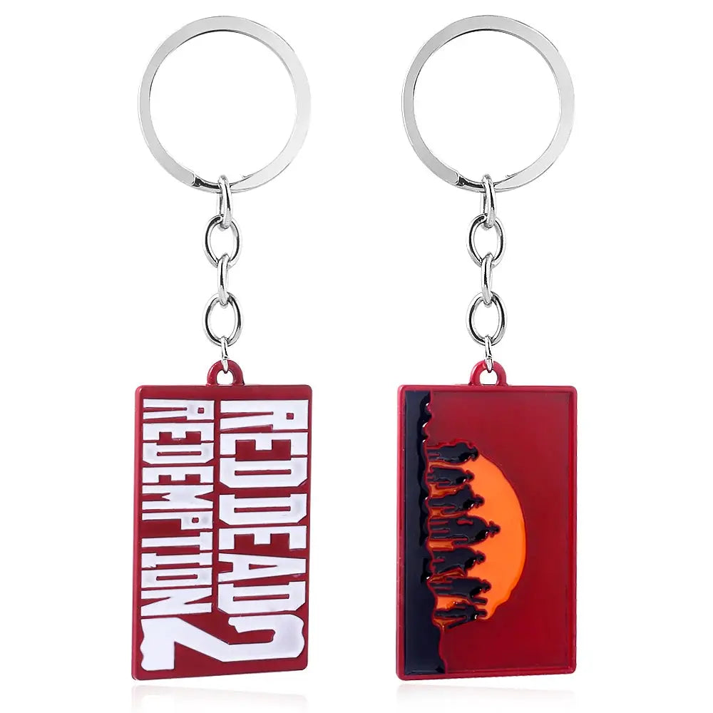 Red Dead Redemption 2 Arthur Morgan Revolver Keyring Keychain Western Fan Gift For Men Women Cosplay Jewelry
