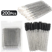 LashCraft 200 Piece Eyelash Extension And Makeup Set With Lash Removal Micro Brush And Lipline Brush