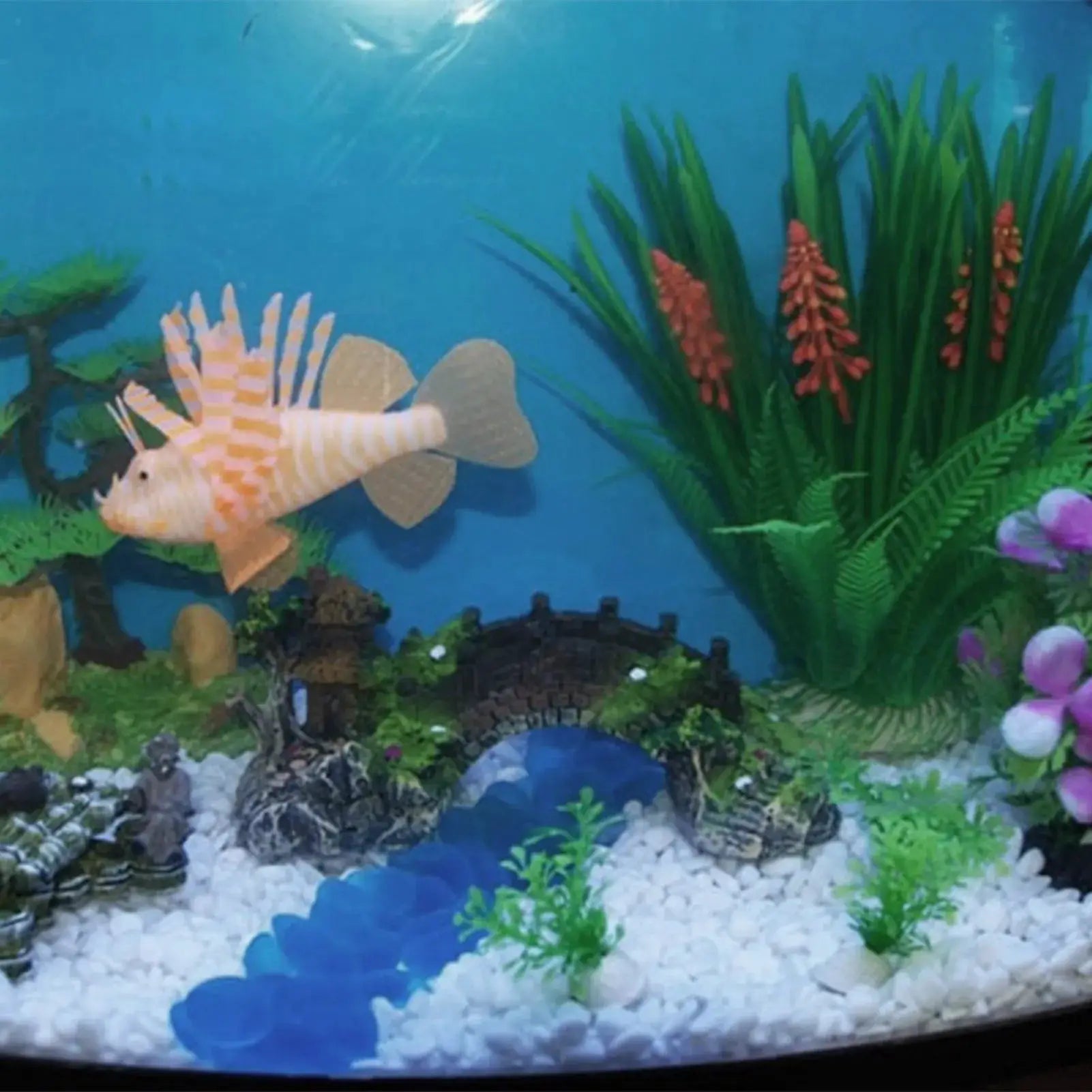 Artificial Bridge Resin Landscape Decoration for Fish Tank Aquarium Ornament and Cave Habitat
