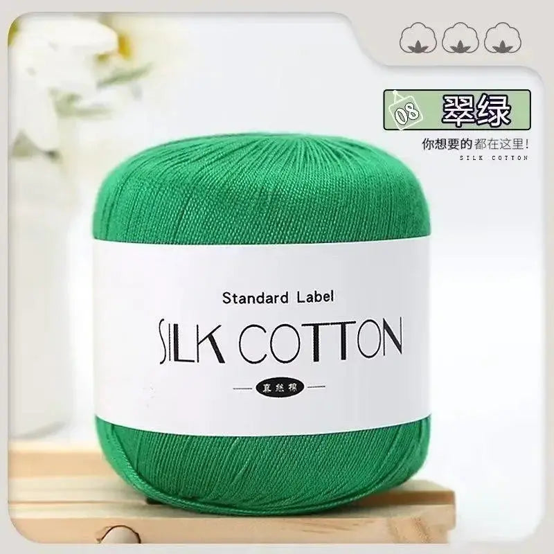 50g Silk Lace Cotton Milk Crochet Yarn For Baby Hand Knitting Warm Soft Thread Cross Stitch Supplies