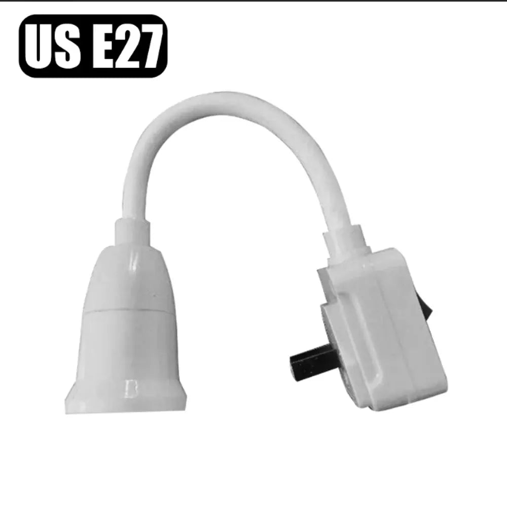 Direct Plug In Rotary Lamp Head E27 Socket Converter With Switch EU US Plug Lamp Holder For LED Table Lamp Base