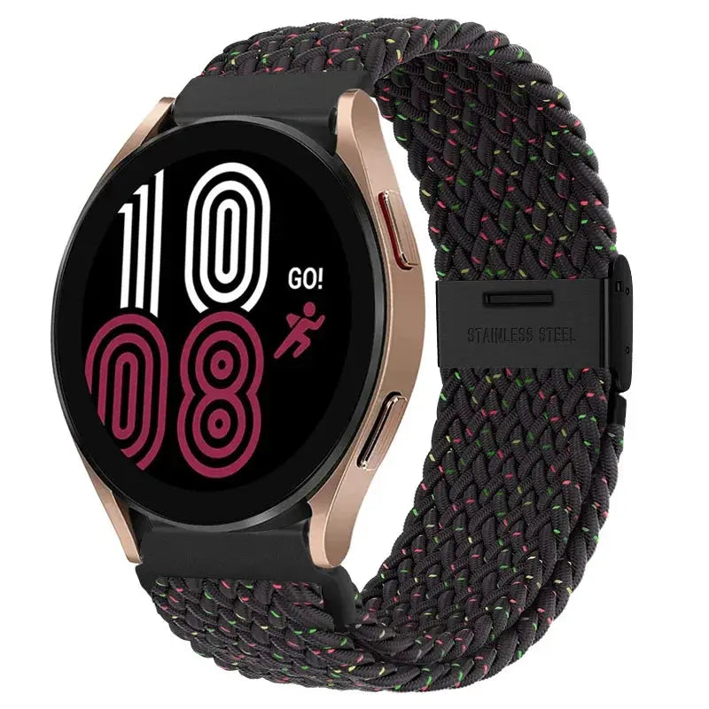 20mm 22mm Nylon Band for Samsung Galaxy Watch 6 5 4 40/44mm 5Pro Active 2 Gear S3 Braided Elastic Bracelet for Huawei GT2/3 4Pro