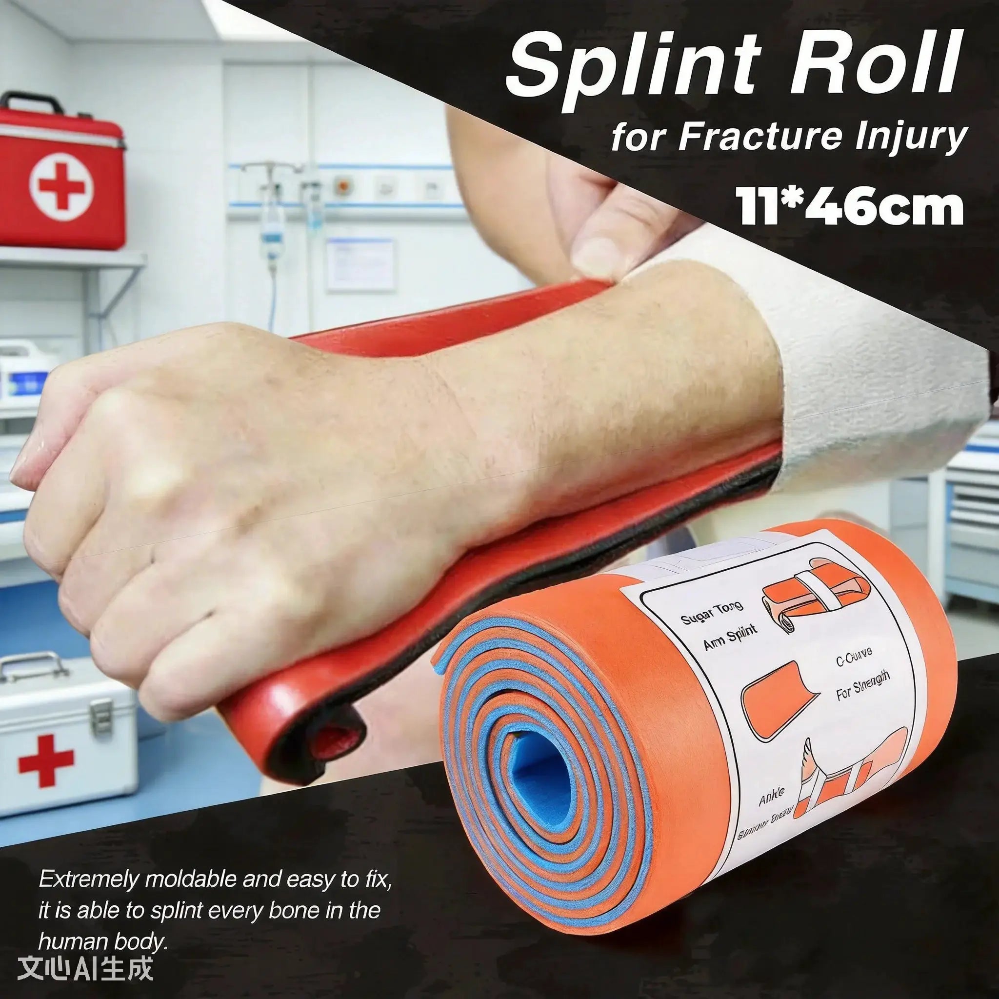 Universal Aluminum Splint Roll With Medical Grade Polymer For Emergency Bone Fixation In Outdoor Survival Kits
