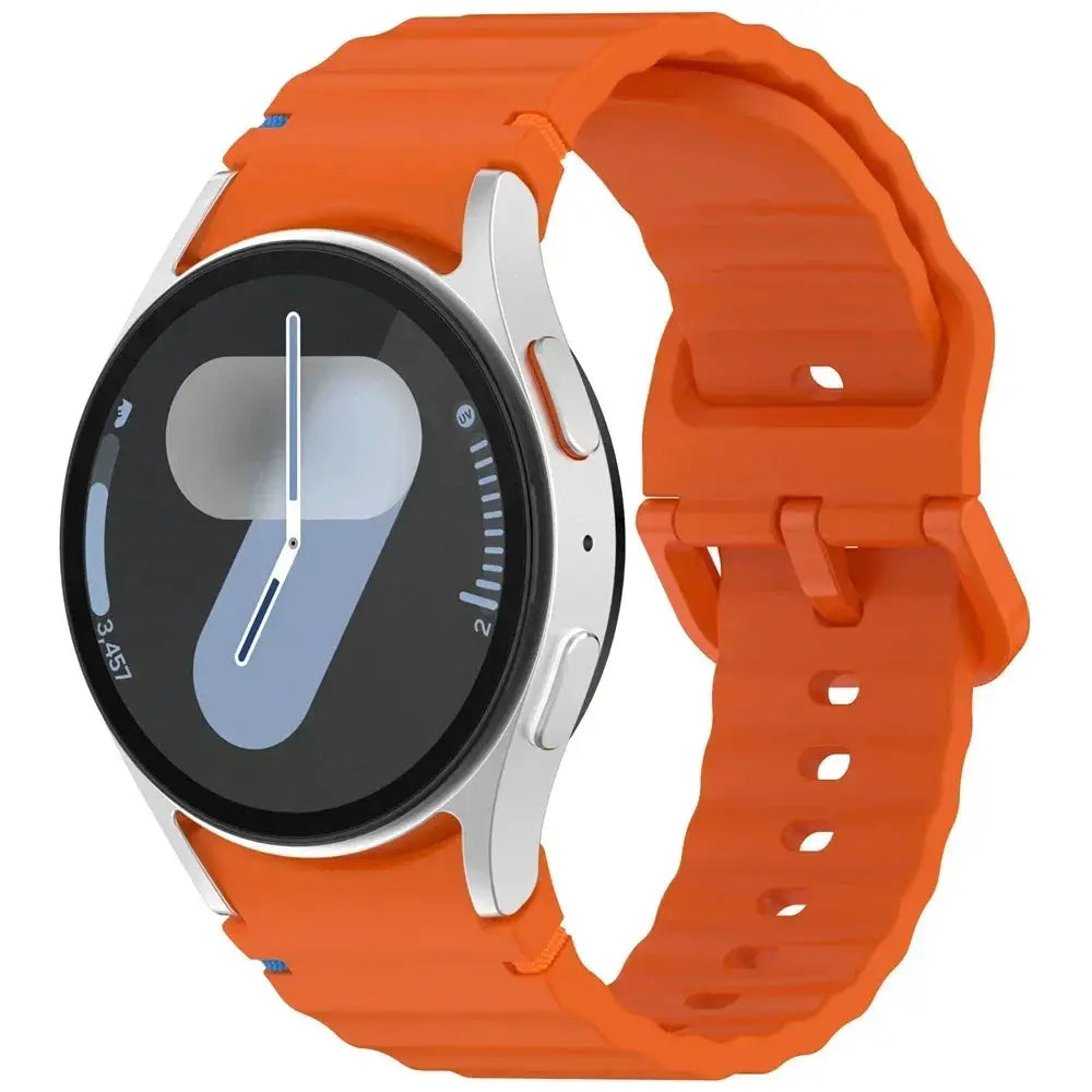 Original silicone sport strap for Samsung Galaxy Watch 40mm/44mm, orange, Simples Market