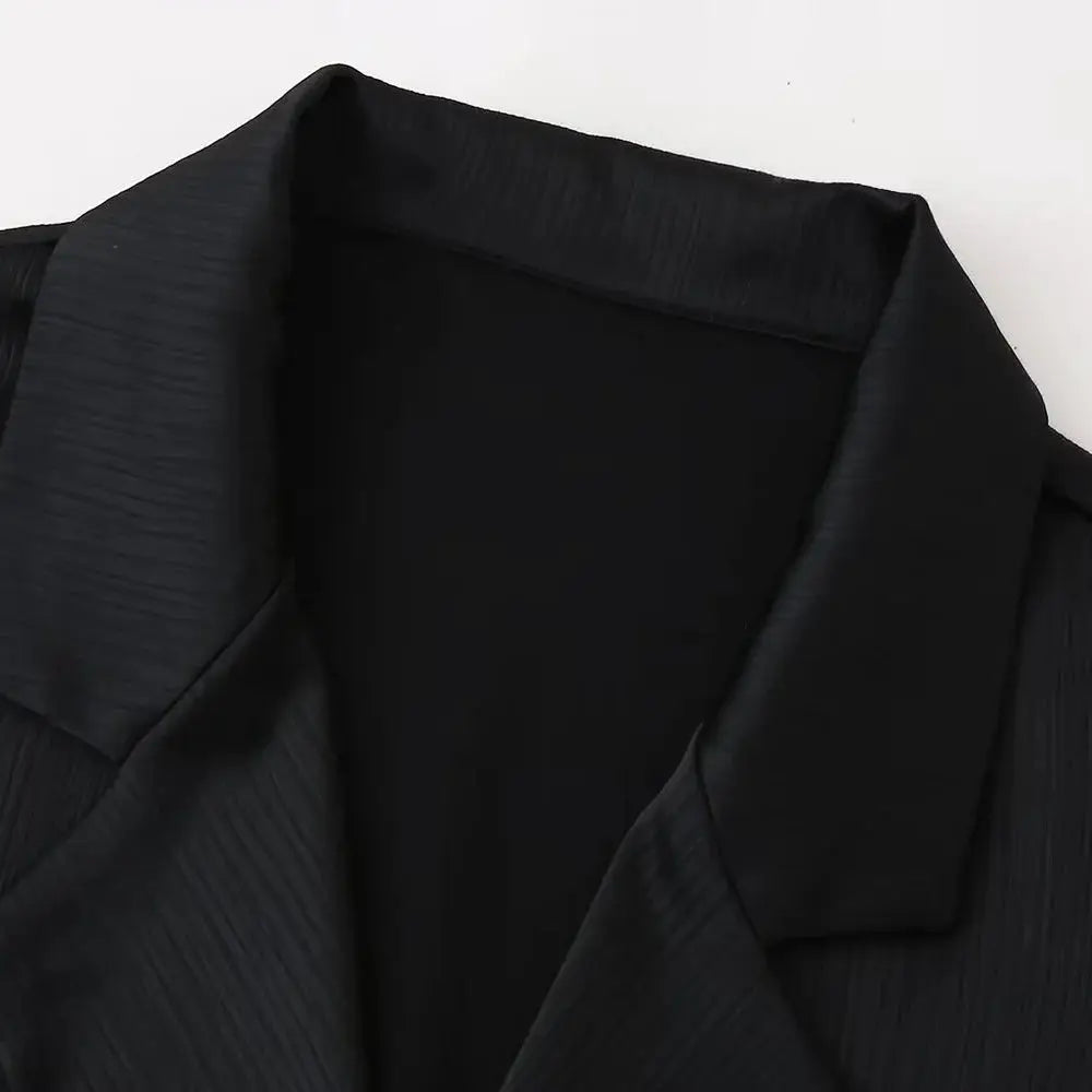 European American Double Breasted Jacket Pants Set Wrinkle 2024 Spring
