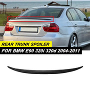 Simples Market carbon fiber look rear trunk spoiler lip for BMW E90 sedan 2004–2011