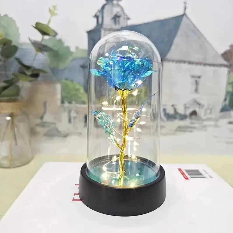 Artificial Rose Flowers With LED Light Eternal Rose Gift For Girlfriend Valentines Day Wedding Decor Christmas Gifts