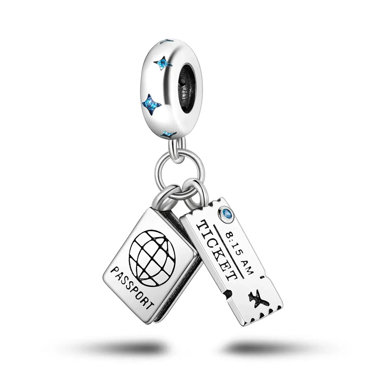 Travel Charm 925 Silver Plane Pendant Eiffel Tower Bead Charm For Bracelet Women Fashion Jewelry