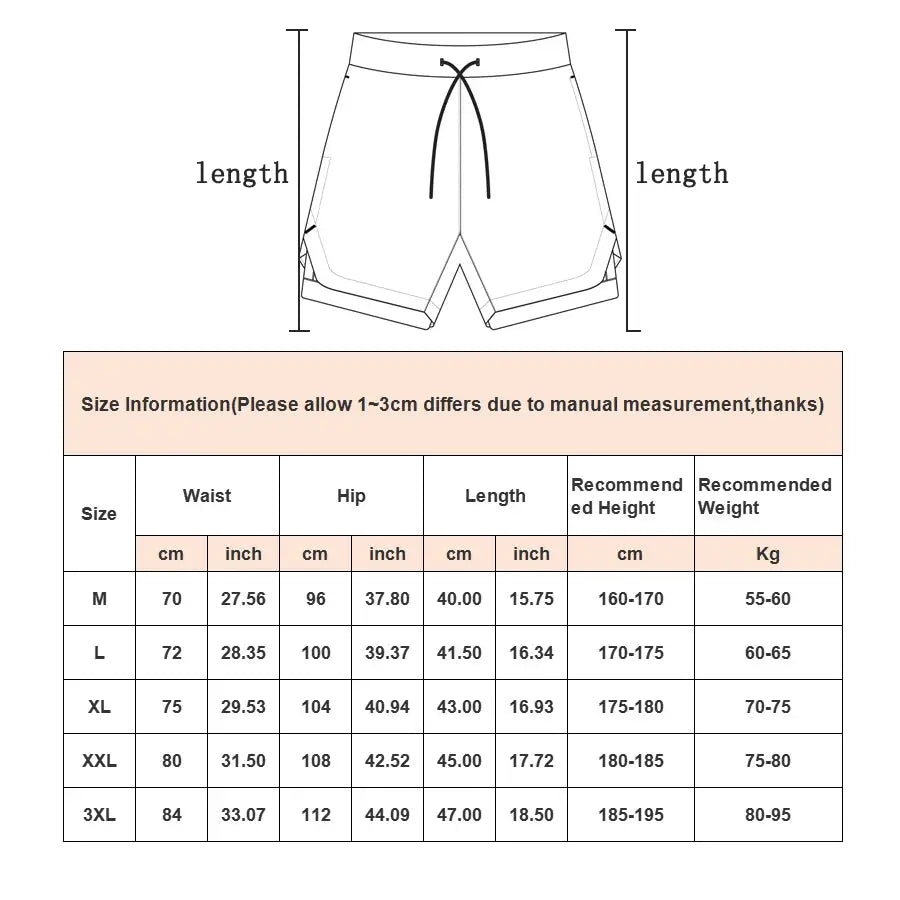 Camo 2 In 1 Running Shorts For Men Quick Dry Gym Fitness Shorts For Workout Training And Jogging