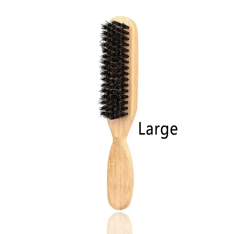 Brown pointed-tail bristle comb by Simples Market, wooden, large size, anti-static for home use