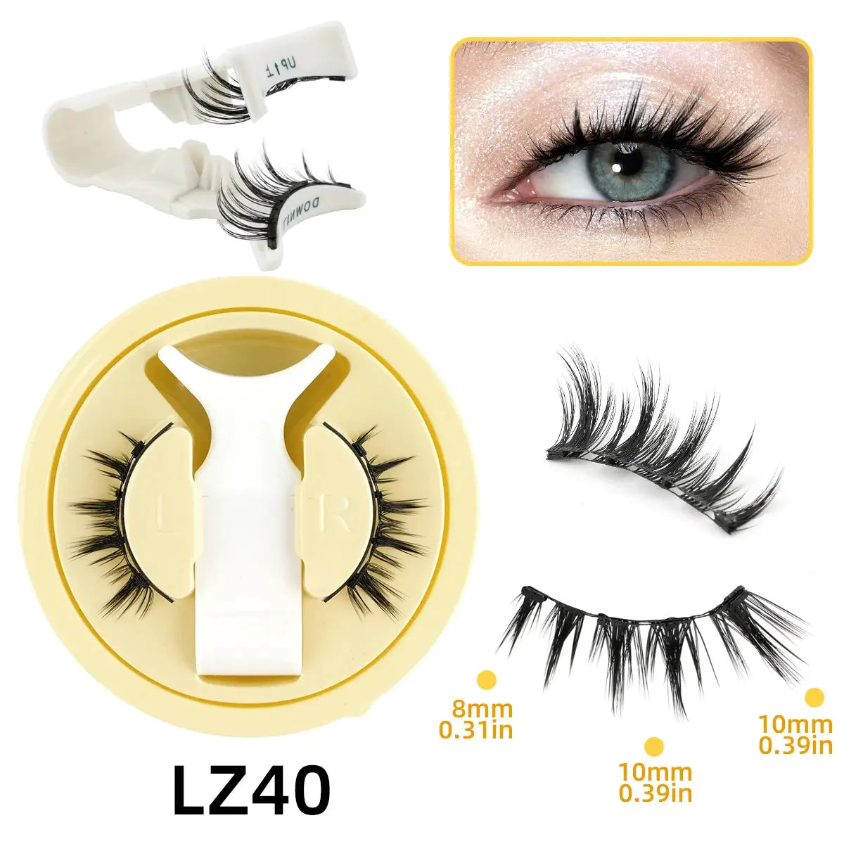 YSDO 1 Pair Glue Free Magnetic Eyelashes Natural 3D Mink Reusable Sensitive Eye Friendly Kit 2025