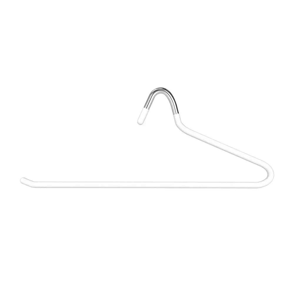 Goose-shaped pants hanger by Simples Market, white with metal hook, anti-slip